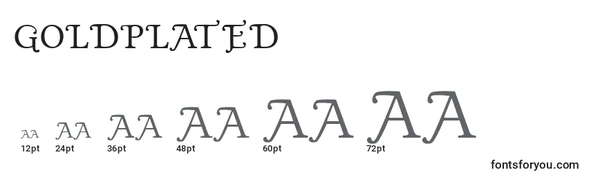 GoldPlated (18311) Font Sizes