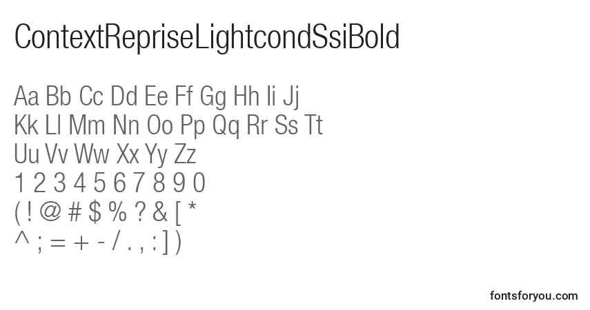Schriftart ContextRepriseLightcondSsiBold – Alphabet, Zahlen, spezielle Symbole