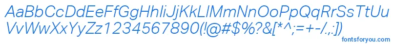 AktivgroteskcorpLightitalic Font – Blue Fonts