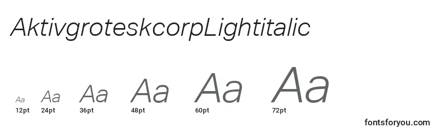 AktivgroteskcorpLightitalic Font Sizes