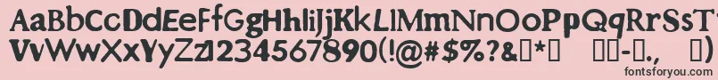 CfleftbehindRegular Font – Black Fonts on Pink Background