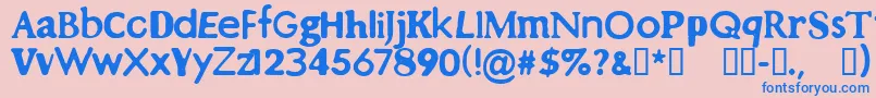 CfleftbehindRegular Font – Blue Fonts on Pink Background