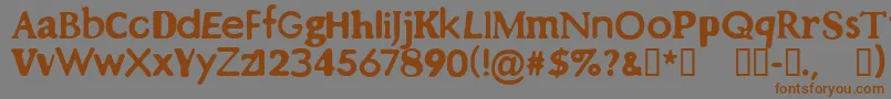 CfleftbehindRegular Font – Brown Fonts on Gray Background