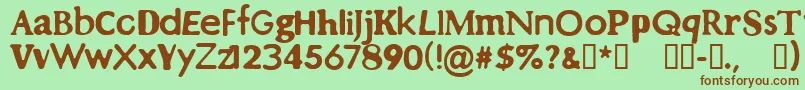 CfleftbehindRegular Font – Brown Fonts on Green Background