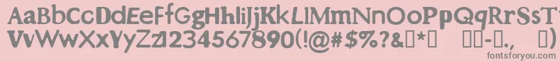 CfleftbehindRegular Font – Gray Fonts on Pink Background