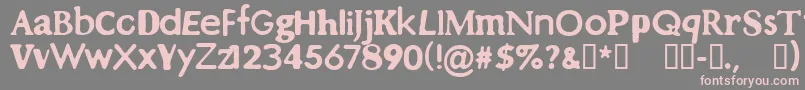 CfleftbehindRegular Font – Pink Fonts on Gray Background