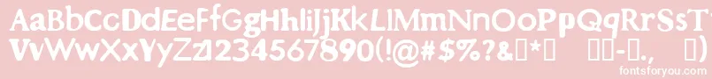 CfleftbehindRegular Font – White Fonts on Pink Background