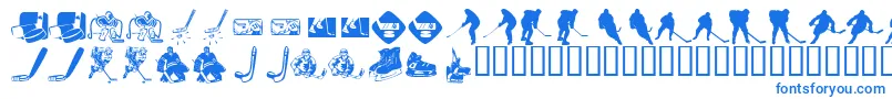 Шрифт KrHockeyDings – синие шрифты