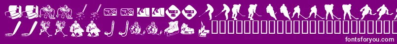 KrHockeyDings Font – White Fonts on Purple Background
