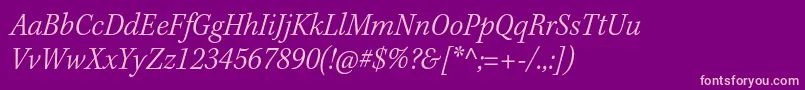 KeplerstdLightscnit Font – Pink Fonts on Purple Background