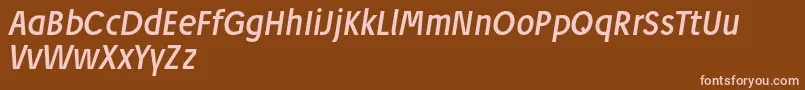 Шрифт JosefReducedRegularitalic – розовые шрифты на коричневом фоне