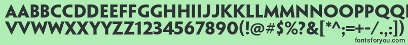 フォントPenumbraflarestdBold – 緑の背景に黒い文字