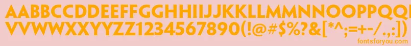 PenumbraflarestdBold Font – Orange Fonts on Pink Background