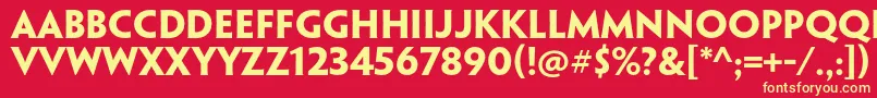 PenumbraflarestdBold Font – Yellow Fonts on Red Background