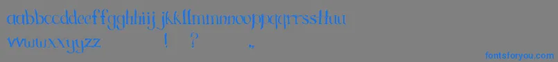GreengrassRegular Font – Blue Fonts on Gray Background