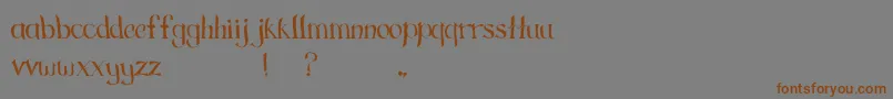 GreengrassRegular Font – Brown Fonts on Gray Background