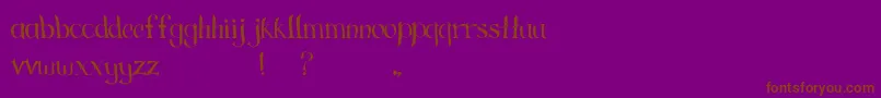 GreengrassRegular Font – Brown Fonts on Purple Background