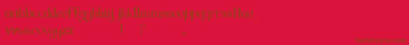 GreengrassRegular Font – Brown Fonts on Red Background