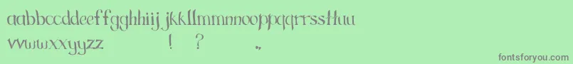 GreengrassRegular Font – Gray Fonts on Green Background