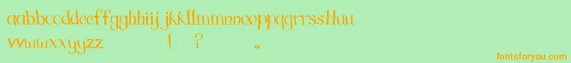 Weitere Informationen zur GreengrassRegular-Schriftart GreengrassRegular-Schriftart – Orangefarbene Schriften auf grünem Hintergrund