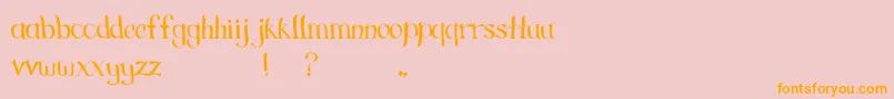 GreengrassRegular Font – Orange Fonts on Pink Background