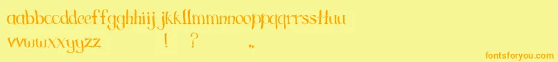 GreengrassRegular Font – Orange Fonts on Yellow Background
