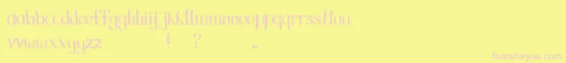 GreengrassRegular Font – Pink Fonts on Yellow Background