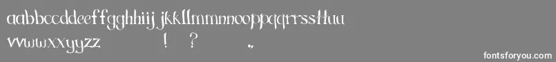 GreengrassRegular-Schriftart – Weiße Schriften auf grauem Hintergrund