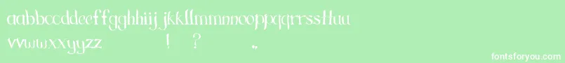 GreengrassRegular-Schriftart – Weiße Schriften auf grünem Hintergrund