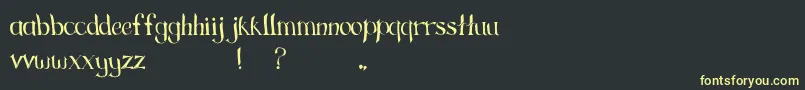 GreengrassRegular Font – Yellow Fonts on Black Background