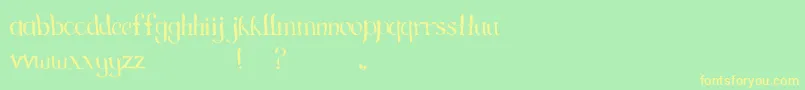 GreengrassRegular Font – Yellow Fonts on Green Background