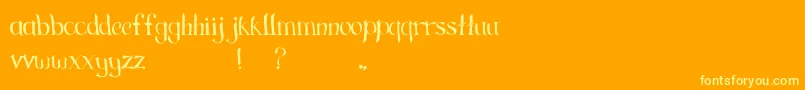 GreengrassRegular Font – Yellow Fonts on Orange Background