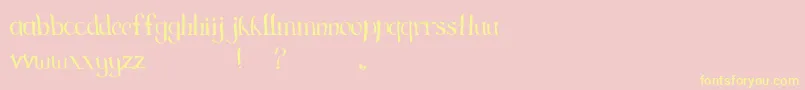 GreengrassRegular Font – Yellow Fonts on Pink Background