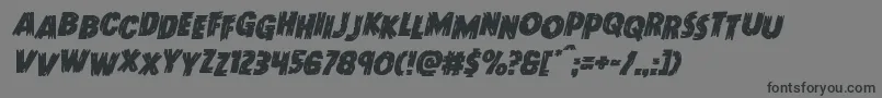 フォントDoktermonstrostagital – 黒い文字の灰色の背景