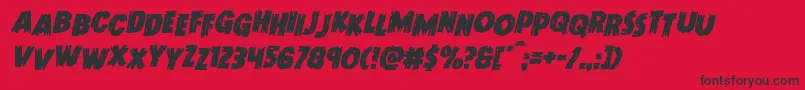 Doktermonstrostagital Font – Black Fonts on Red Background