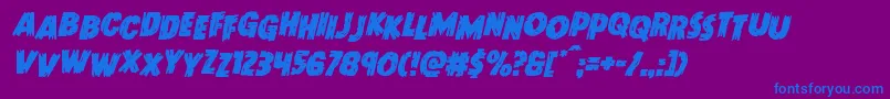 Doktermonstrostagital Font – Blue Fonts on Purple Background