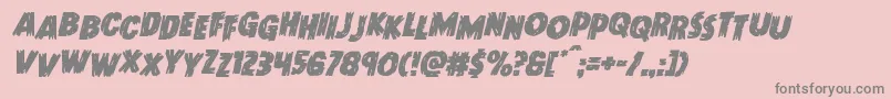Doktermonstrostagital Font – Gray Fonts on Pink Background
