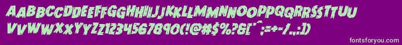 Doktermonstrostagital Font – Green Fonts on Purple Background