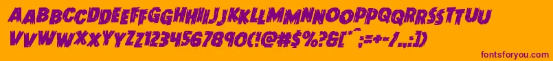 Doktermonstrostagital Font – Purple Fonts on Orange Background