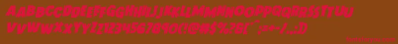 Doktermonstrostagital Font – Red Fonts on Brown Background