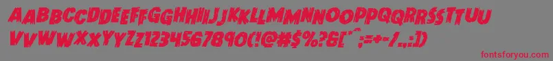 Doktermonstrostagital Font – Red Fonts on Gray Background