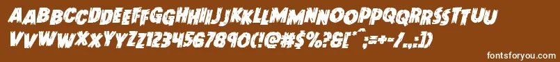 Doktermonstrostagital Font – White Fonts on Brown Background