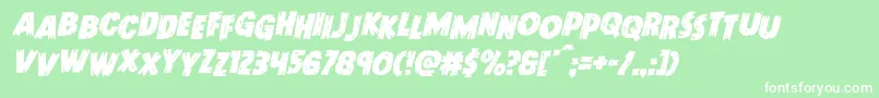 Doktermonstrostagital Font – White Fonts on Green Background