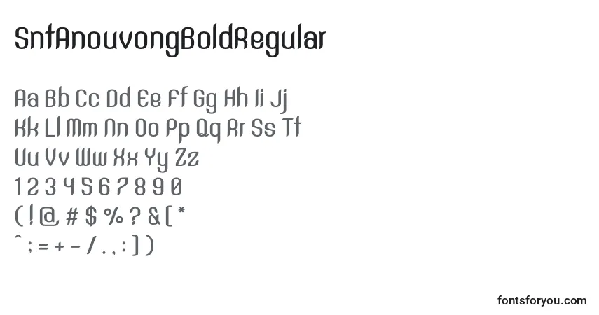 SntAnouvongBoldRegularフォント–アルファベット、数字、特殊文字
