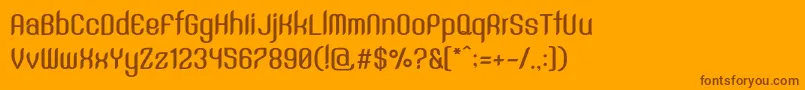 Шрифт SntAnouvongBoldRegular – коричневые шрифты на оранжевом фоне