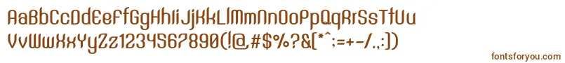SntAnouvongBoldRegular-fontti – ruskeat fontit valkoisella taustalla