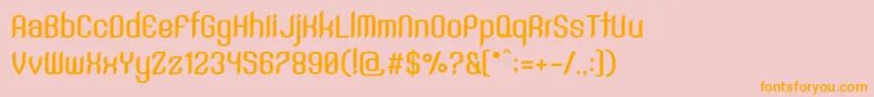 SntAnouvongBoldRegular Font – Orange Fonts on Pink Background