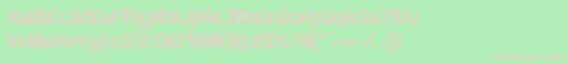 SntAnouvongBoldRegular-fontti – vaaleanpunaiset fontit vihreällä taustalla