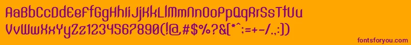 Шрифт SntAnouvongBoldRegular – фиолетовые шрифты на оранжевом фоне