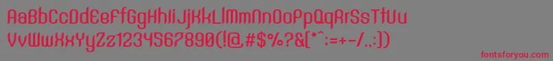 SntAnouvongBoldRegular Font – Red Fonts on Gray Background